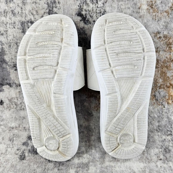Under Armour Mercenary Ignite Slides Sandals Youth 5 White Black 3022712 Beach - Picture 9 of 12